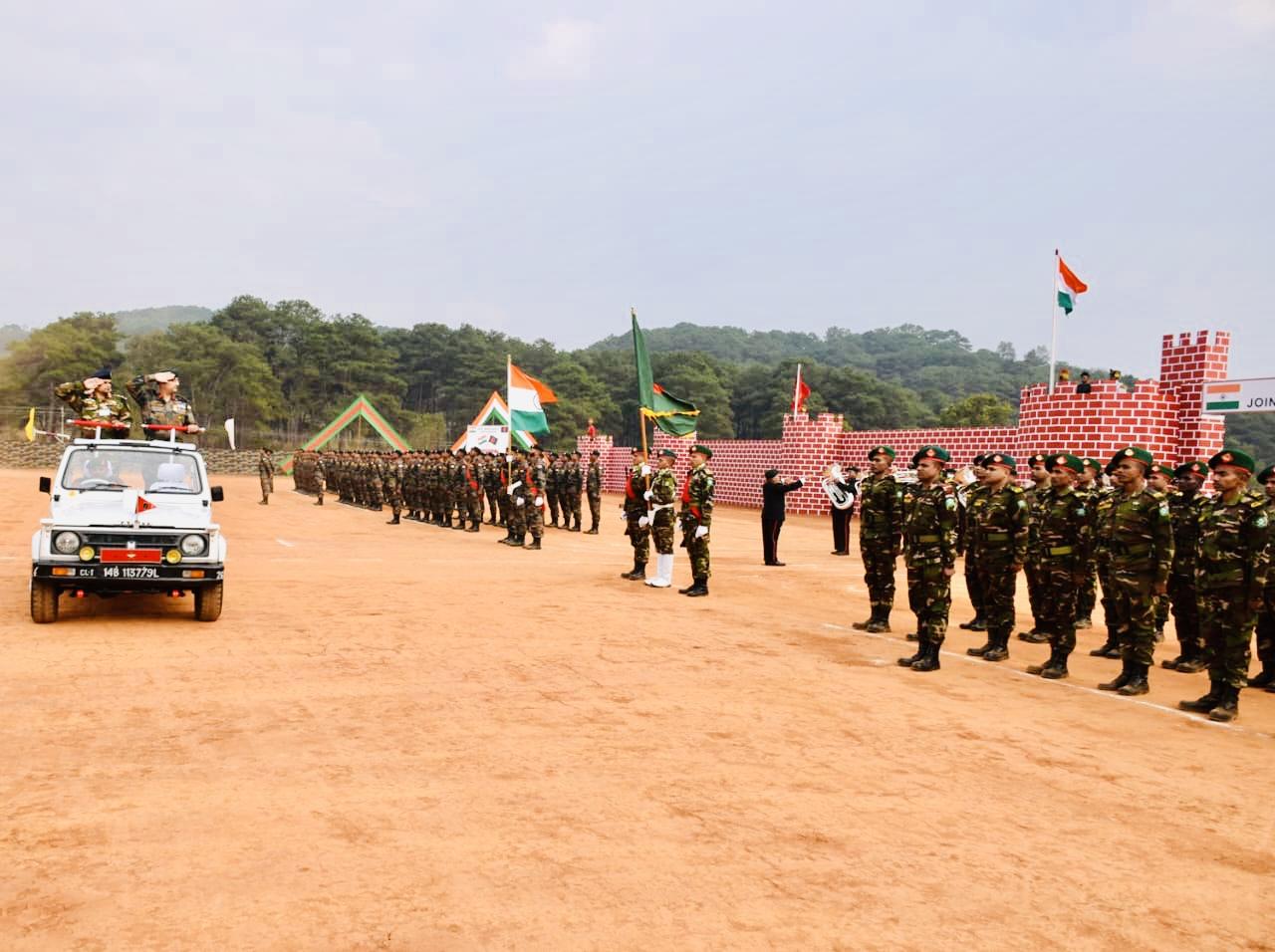 India and Bangladesh begin joint military exercise Sampriti in Meghalaya 