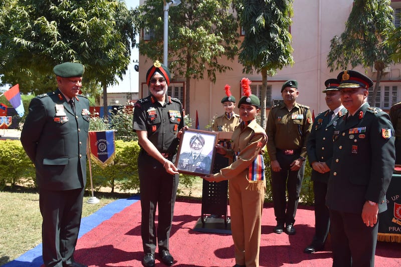 Lieutenant General Gurbirpal Singh, DG NCC, visits NCC units in Prayagraj