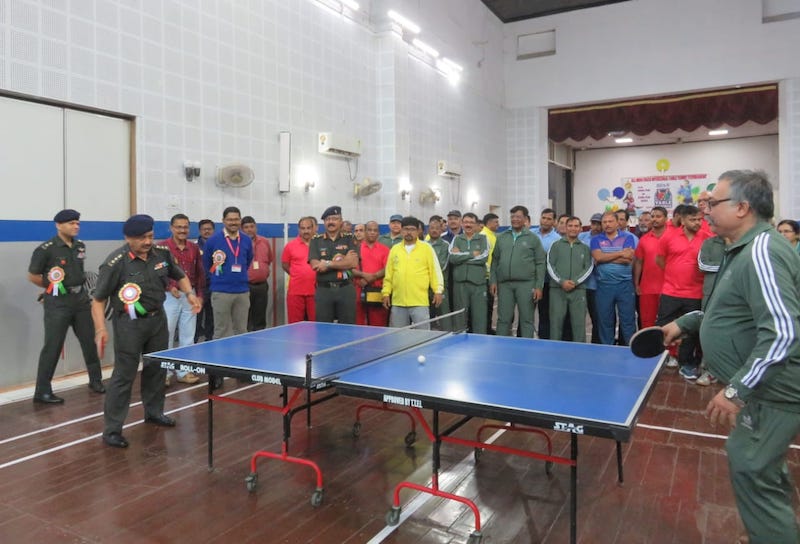 Opening ceremony of DGQA Interzonal Table Tennis Tournament 2023-24 held at Ichapores RFI Club