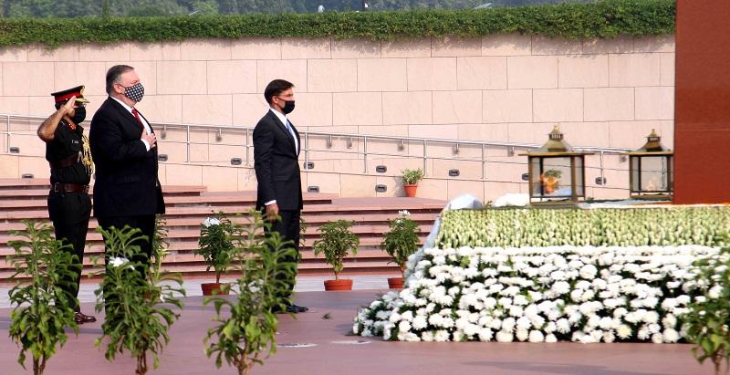 2+2 Indo-US Ministerial Dialogue: Pompeo, Esper pay tributes at National War Memorial