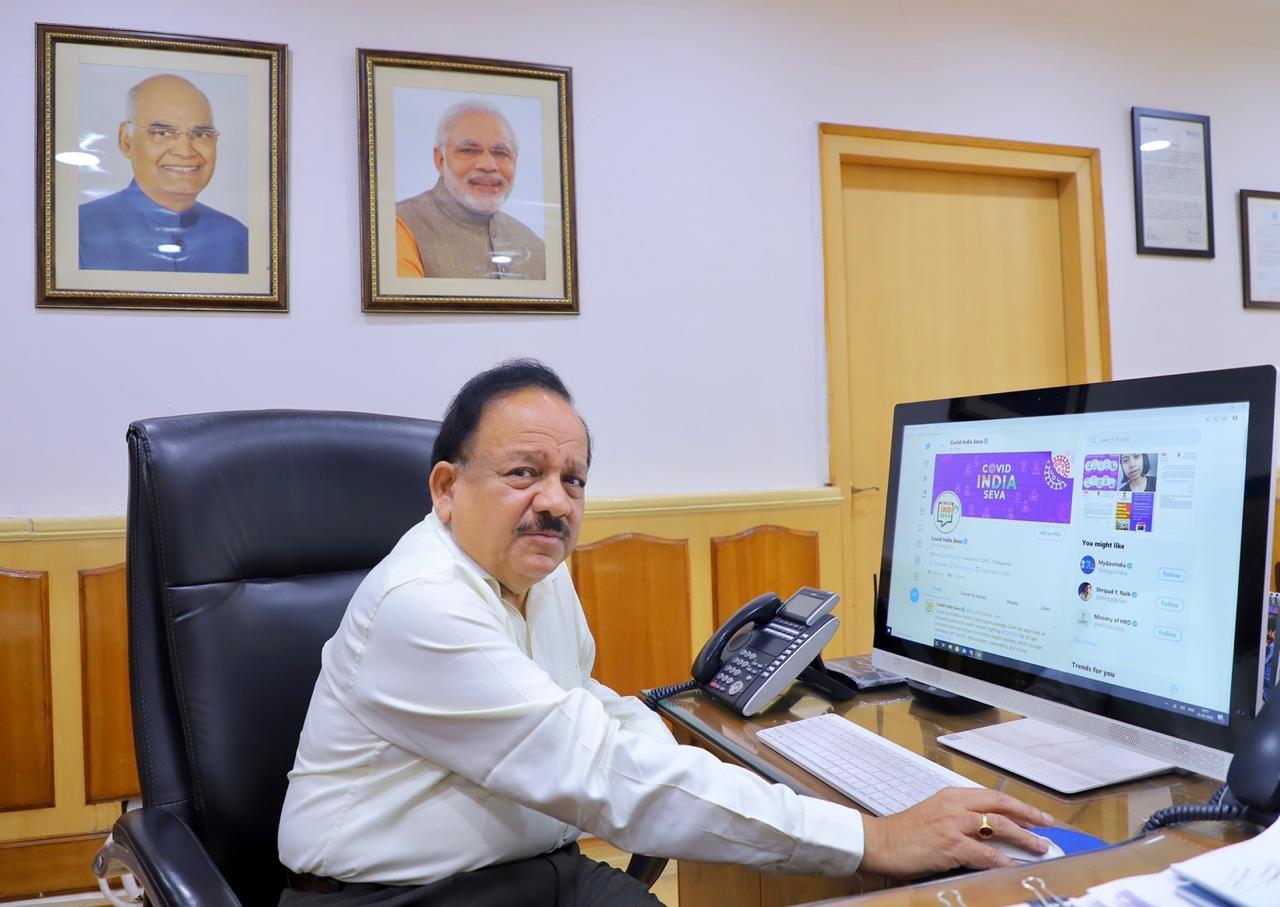Harsh Vardhan launches COVID India Seva twitter handle for public engagement on COVID-19  