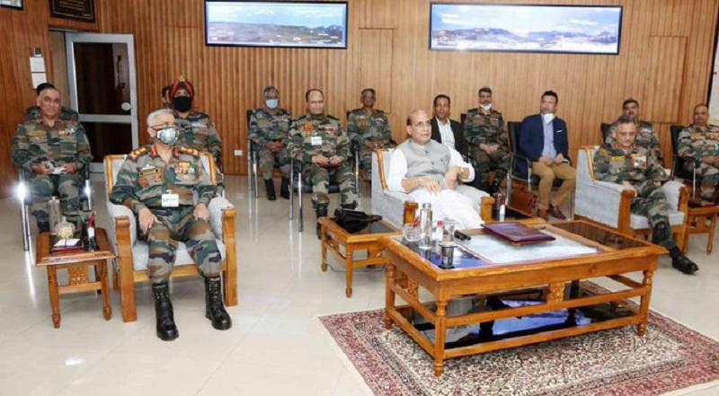 Defence minister Rajnath Singh reviews security situation in eastern sector