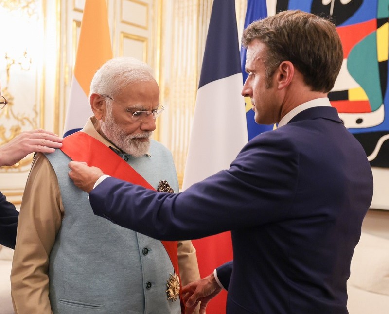 What is Grand Cross of the Legion of Honour that PM Modi was conferred with in France?