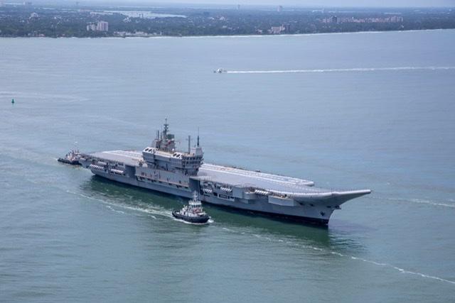Indias first indigenous aircraft carrier Vikrant sets sail for sea trials