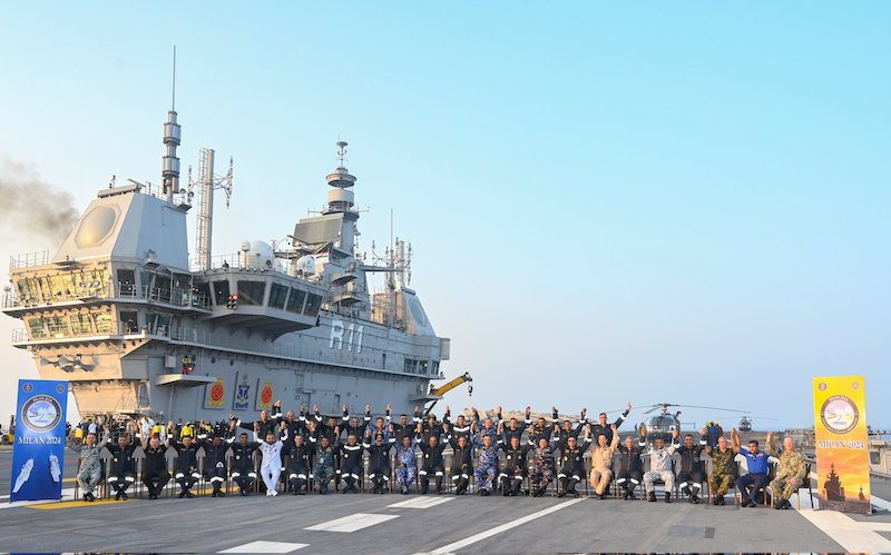 Exercise Milan  2024: Multinational naval drills conclude with grand ceremony on INS Vikrant