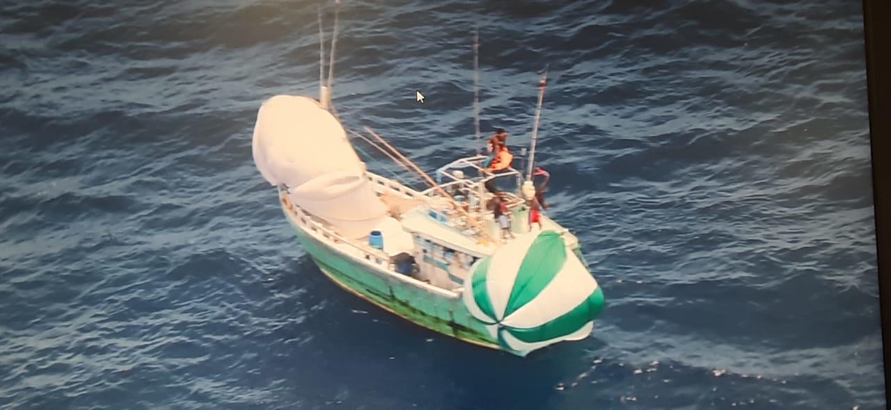 Indian Coast Guard ship Rajkamal rescues 6 Sri Lankan fishermen
