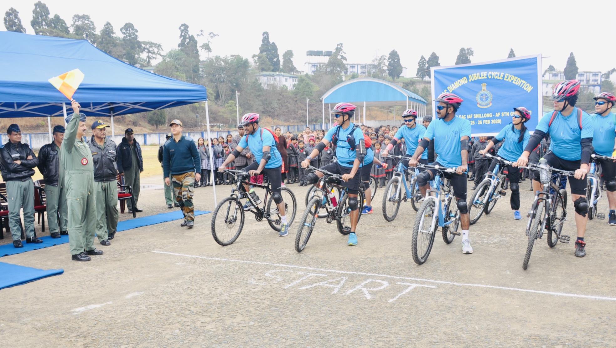 Eastern Air Command organizes cycle expedition in Shillong