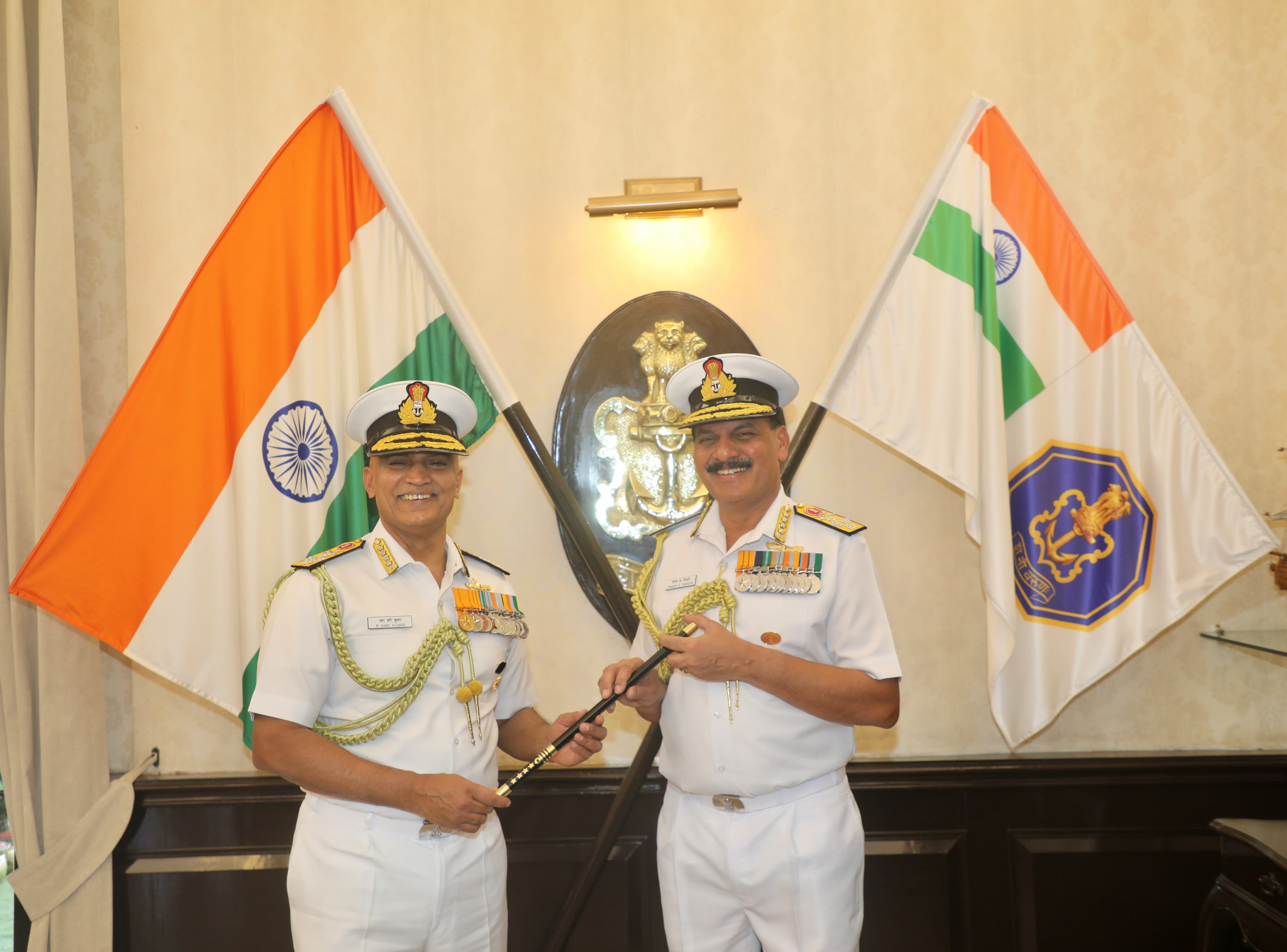 Admiral Dinesh Kumar Tripathi assumes command of Indian Navy as its 26th chief