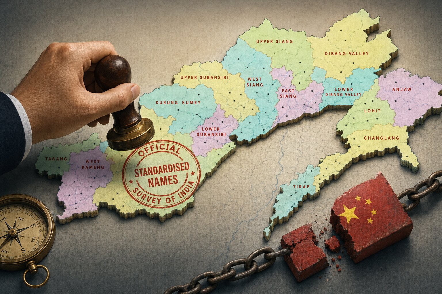 In a reaction to China illegally renaming Indian sites in Arunachal Pradesh, New Delhi asserts in sovereignty by standardizing their Indian names