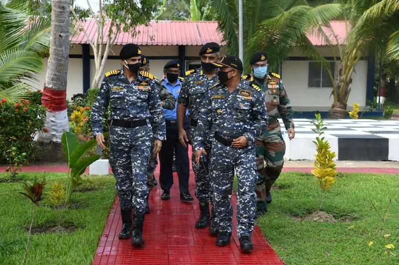 Indian Navy chief Admiral Karambir Singh visits INS Baaz to celebrate Diwali with troops