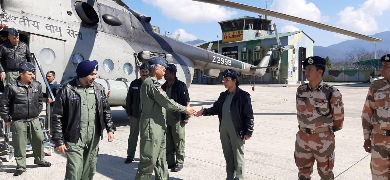 Eastern Air Command Chief Air Marshal Mathur visits ziro ALG