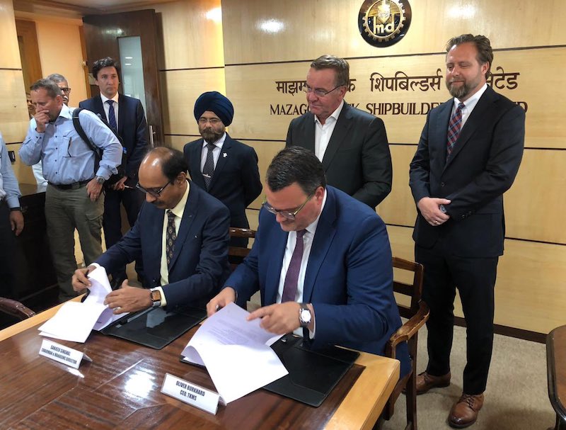 Project-75(I) submarine deal: Germany’s thyssenkrupp Marine Systems and India’s Mazagon Dock Shipbuilders Limited sign MoU for joint bid