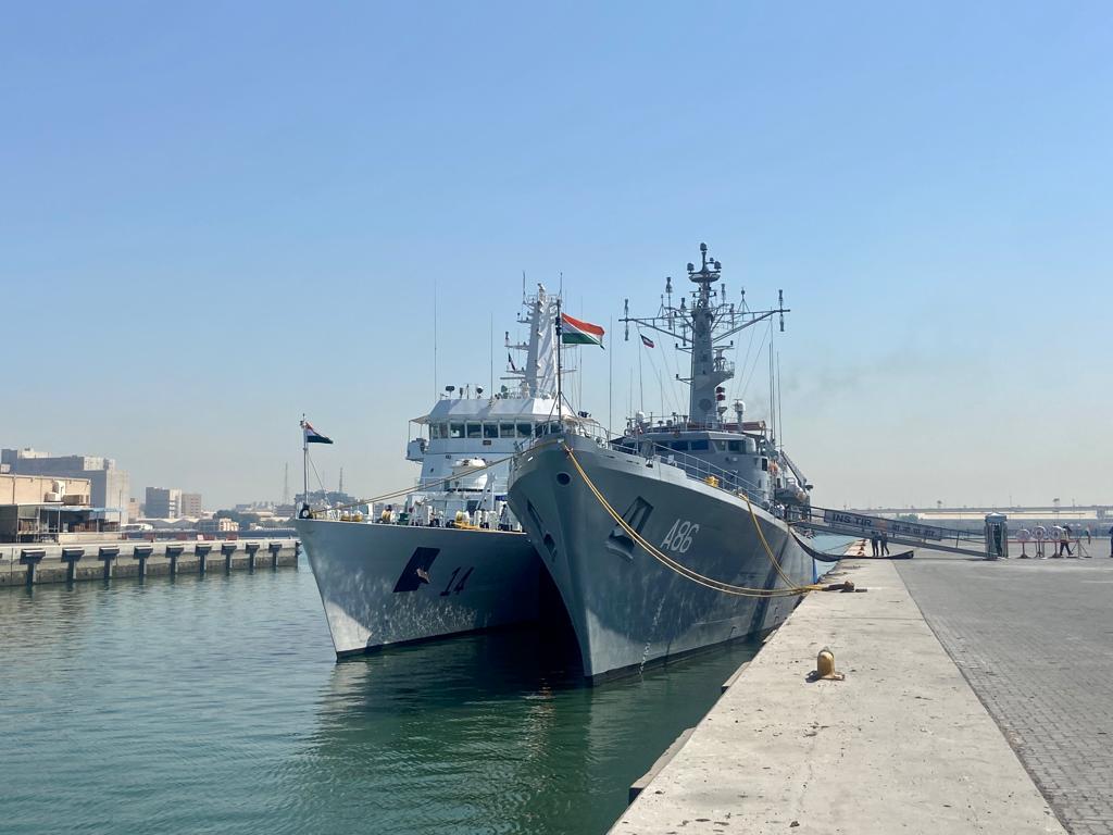 Indian Navy: Ships of first training squadron visit Kuwait