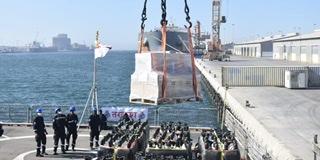  INS Tarkash brings medical oxygen consignment from Kuwait and Saudi Arabia