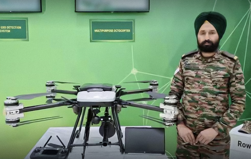 Havildar Varinder Singh from Indian Armys Sikh Regiment receives Vishisht Seva Medal for designing innovative drone Multipurpose Octocopter
