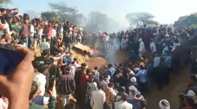 Aircraft crashes in Rajasthans Bharatpur