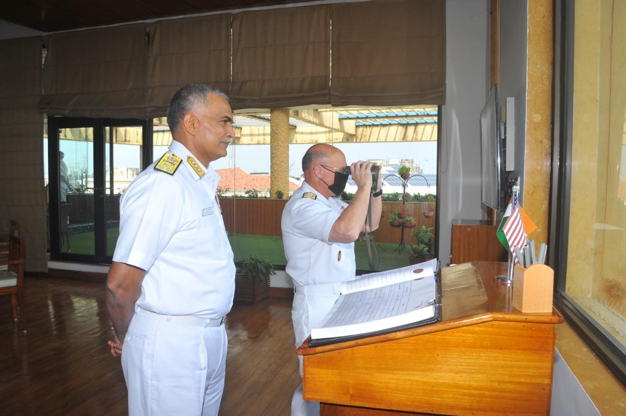 US Navy CNO and VAdm Hari Kumar discuss ways to enhance maritime ties