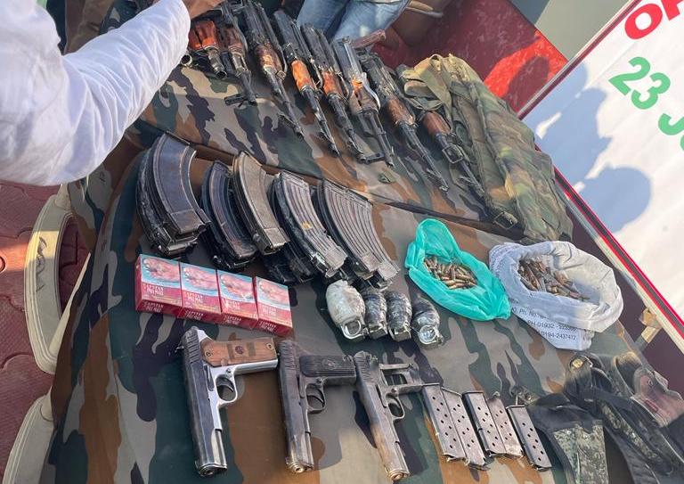 Indian Army and Jammu & Kashmir Police gun down 4 militants in joint operation in Kupwaras Kala Jungle near LoC, big cache of arms and narcotics recovered