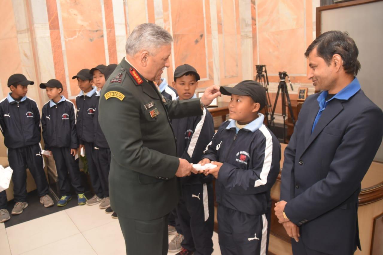 Gen Rawat motivates Assamese students to work for nation building