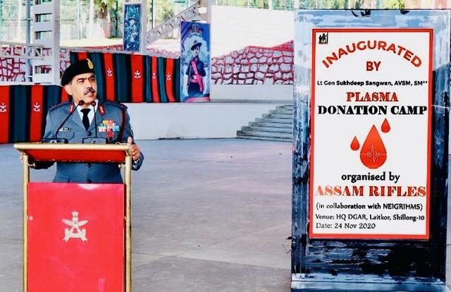 Assam Rifles Commanders Conference commences with plasma donation camp in Meghalaya  	