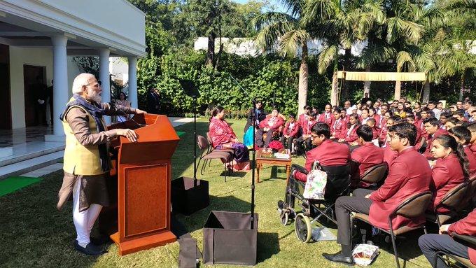 PM Modi interacts with Republic Day participants 