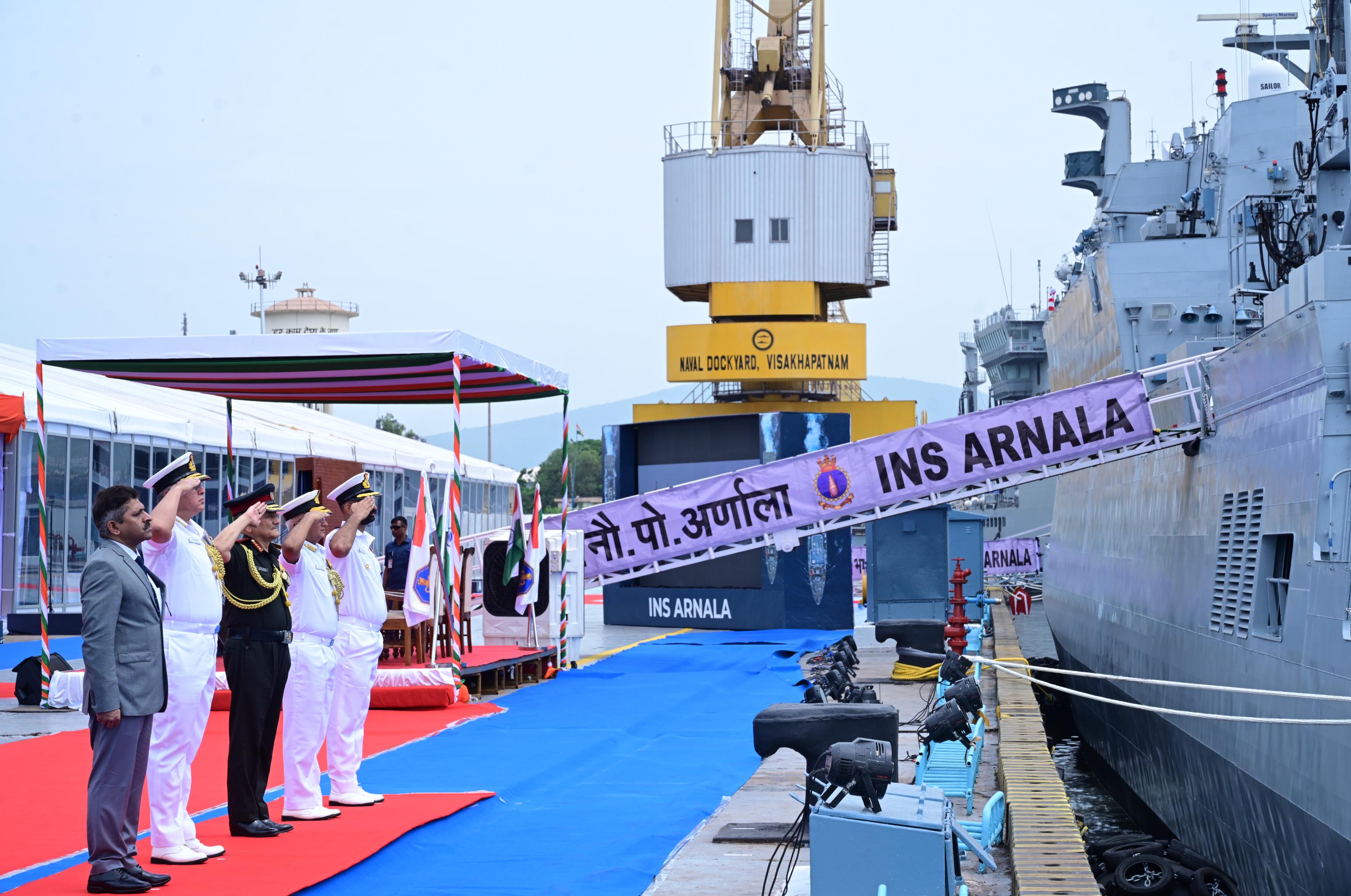 Indian Navy commissions anti-submarine warfare shallow water craft INS Arnala