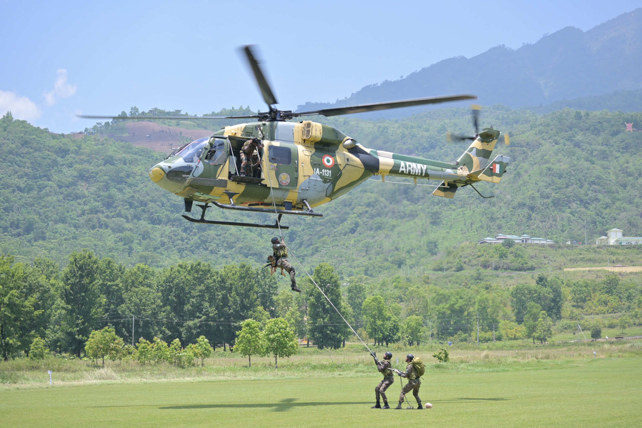 Dogs of war: K9 units of Indian Army conduct heli-borne insertion drill in Manipur