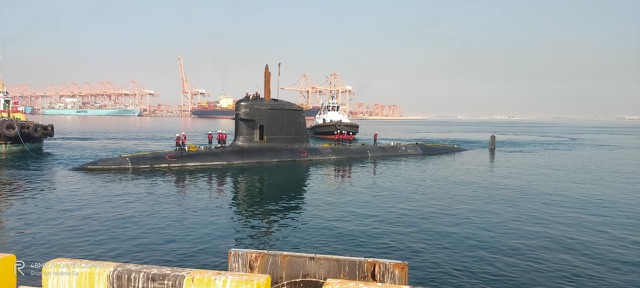 INS Vela, Indian Navys submarine, visits Salalah port in Oman