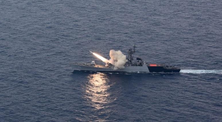 Indian Navys INS Kora fires anti-ship missile, hits target in Bay of Bengal
