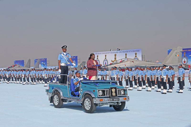 Indian Air Force’s four units honoured with President’s Standard and Colours