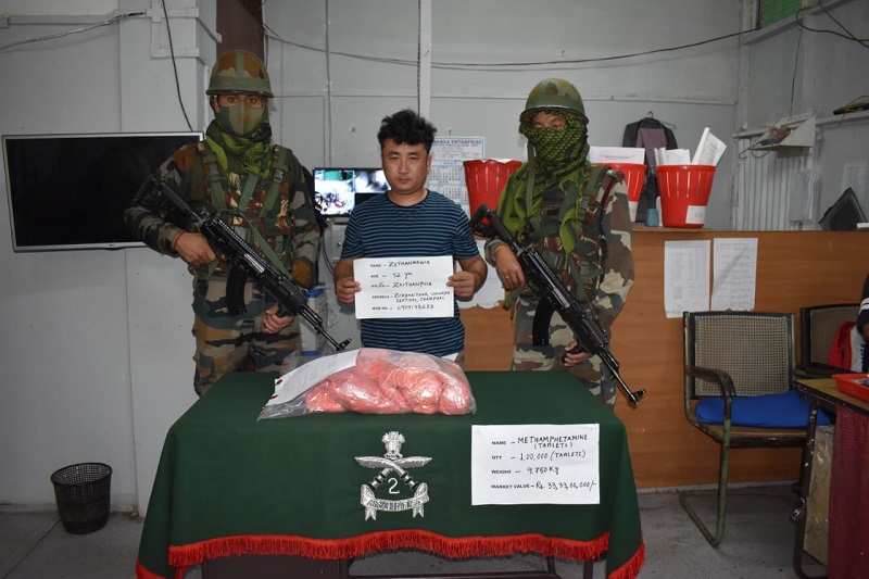 Assam Rifles recovers methamphetamine tablets worth ₹33.33 crore in Aizawl