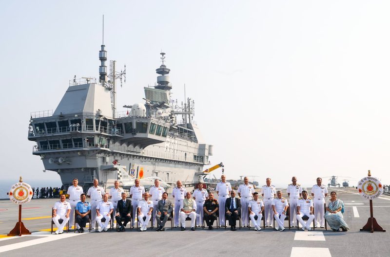 Naval Commanders Conference  2023: On board INS Vikrant, Rajnath Singh reviews Indian Navys operational capabilities