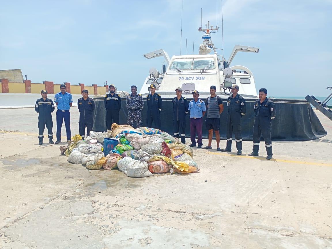 Indian Coast Guard seizes 2000kg sea cucumber