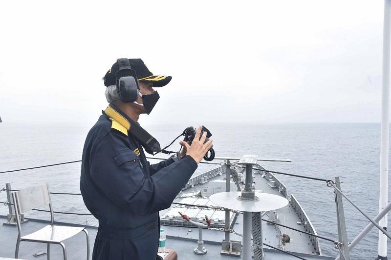 Admiral Karambir Singh reviews combat-readiness of Indian Navys principal combattants