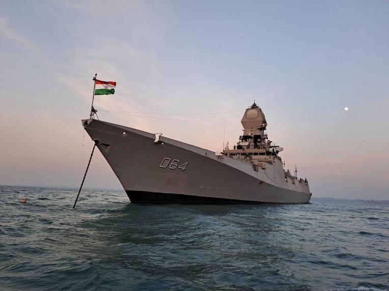 Indian Navys ships Kochi, Kavaratti, and Sumedha participating in IFR  22 in Bangladesh