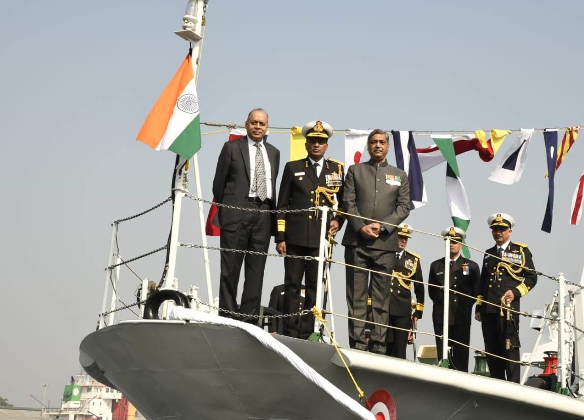 Defence Secretary Ajay Kumar commissions ICG Ships Annie Besant and Amrit Kaur 