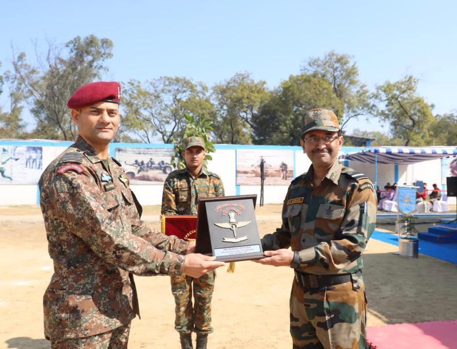 Maroon Beret Ceremonial parade held at Chandinagar 