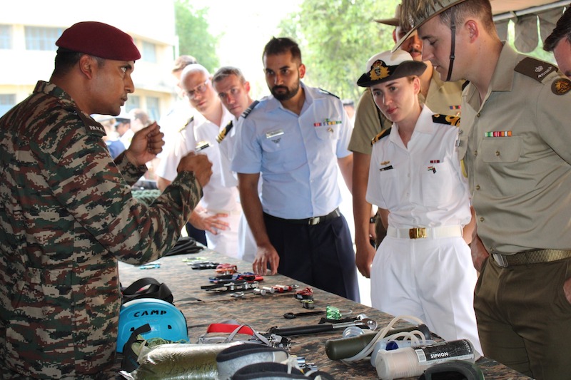 Young Australian military officers visit elite Parachute Regiments Shatrujeet Brigade in Agra