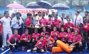 28th Nehru Under-17 Girls Hockey Tournament: DG NCC felicitates winner 