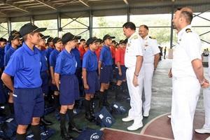 First batch of Agniveers Navy commences training at INS Chilka, VAdm Tripathi interacts with them