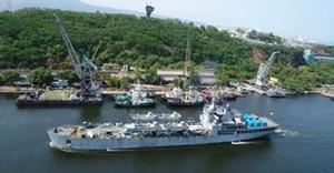 INS Airavat arrives Visakhapatnam with Covid relief material from Vietnam and Singapore