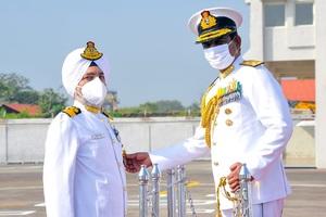 Naval Investiture Ceremony 2020 for Western Naval Command held at INS Shikra in Mumbai