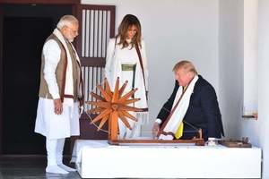 President Trump, Melania pay tributes to Mahatma Gandhi at Sabarmati Ashram