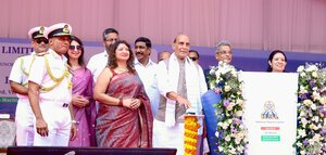 HSL launches first fleet support ship, lays keel of fifth as Rajnath Singh opens upgraded slipway