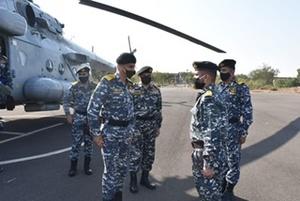 Indian Navy chief Admiral Karambir Singh visits INS Dwarka in Gujarat