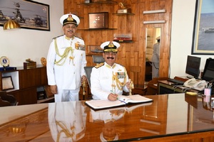 Vice Admiral Dinesh K Tripathi assumes charge as Western Naval Commander