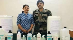 Op Namaste: Indian Army's wife prepares sanitiser 