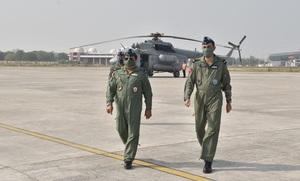 IAF chief ACM Bhadauria reviews infrastructure development at South Western sector