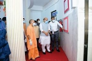 Rajnath Singh, Yogi Adityanath hail HAL-established Covid care hospital in Lucknow