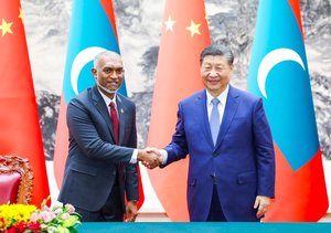 Maldives’ Muizzu lives up to his pro-China image, takes a jibe at India, praises Beijing